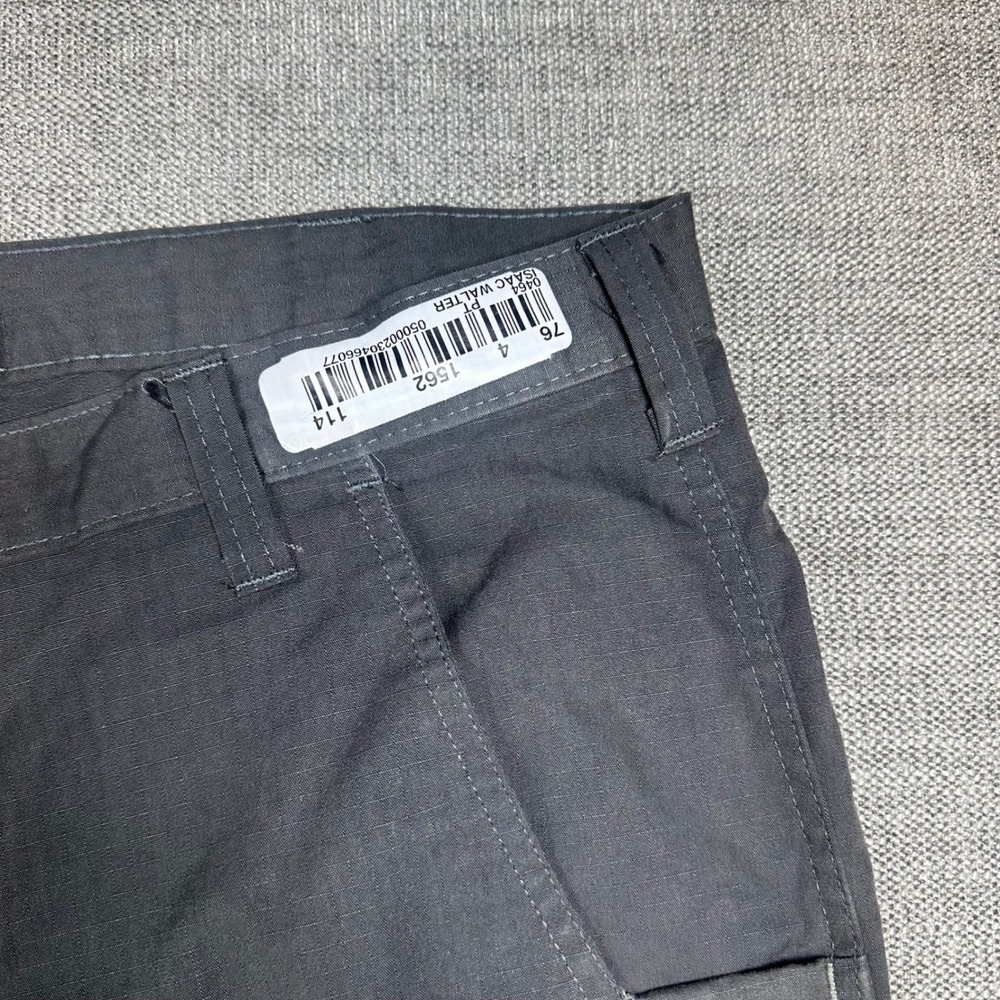 Carhartt Work Pants Mens 34/30 Gray Ripstop Utility Straight Leg - Picture 3 of 10